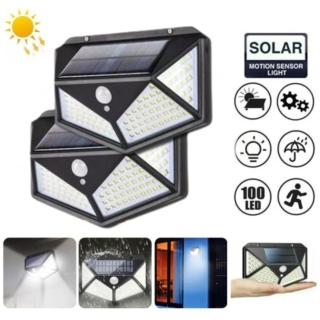Pack de 2 Lampe Solaire Avec Détecteur De Mouvement - 3 Modes - Étanche