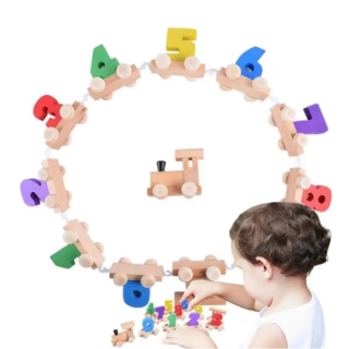 Jeux de train en bois