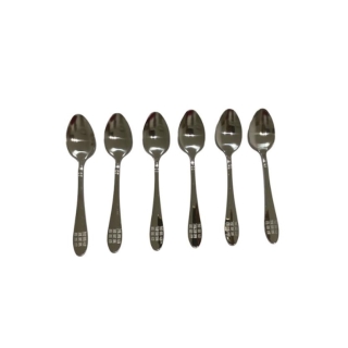 Lot De 6 Cuillères Moyennes De Table En Acier Inoxydable 14.5 Cm