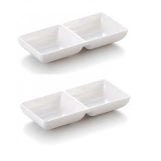 Kit de 2 Assiettes pour Sauce, Mayonnaise 7*14 cm
