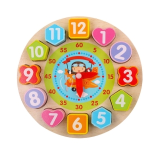 Jeux d'Horloge éducatif en bois pour enfant plus de 36 mois