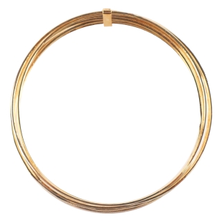 Set de 7 bracelets en anneaux plaqué or femme