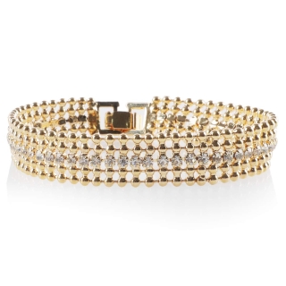 Bracelet chaine chaîne à billes zircone