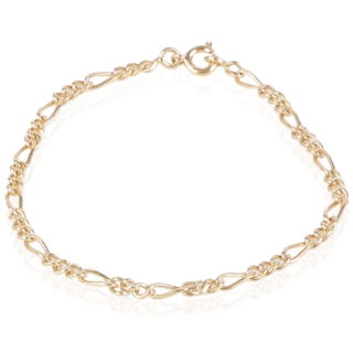 Bracelet plaqué or maille figaro