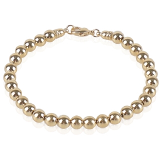 Bracelet chaine à billes sphérique en plaqué or - Doré