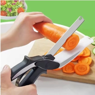 Ciseaux de Cuisine Multifonctionnel 2 en 1 en Acier Inoxydable