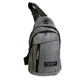 Sac de Poitrine à Bandoulière Gris
