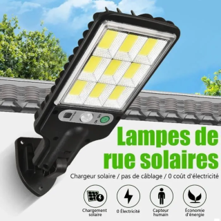 Lampe solaire de jardin à LED avec télécommande et détecteur de mouvement