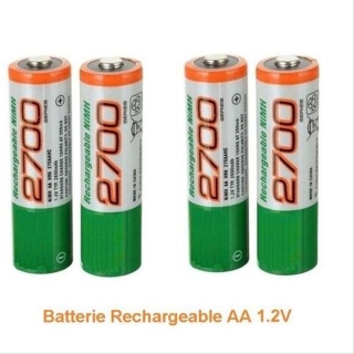 Pile Rechargeable AA 1,2 V Lot de 4