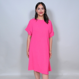 Robe Courte pour Femme Rose Fuchsia