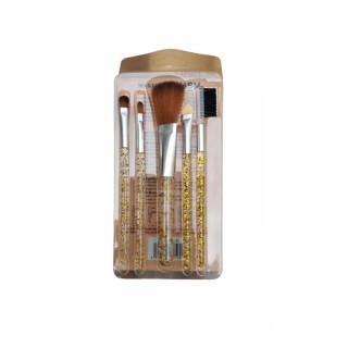 kit 5 pinceaux maquillage doré
