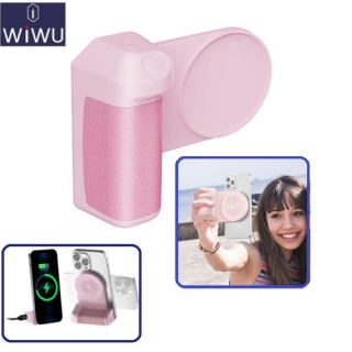 Poignée Selfie Bluetooth avec Powerbank MagSafe pour IOS & Android - Rose