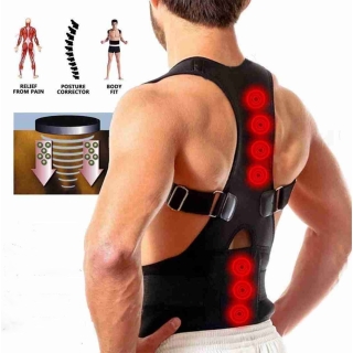 Ceinture Correcteur De Posture Confortable avec Bouton Magnétiques Unisexe