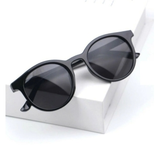 Lunettes De Soleil Rond UV 400 Noir