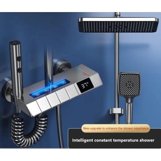 Ensemble de Douche Thermostatique avec Affichage LED et Lumière
