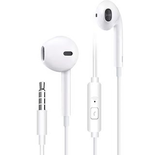 Ecouteur Filaire Intra Auriculaire avec Micro Blanc