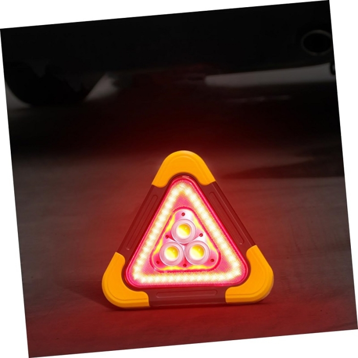 Triangle De Signalisation Lumineux LED 3-en-1 – Portable Et étanche Pour Voiture