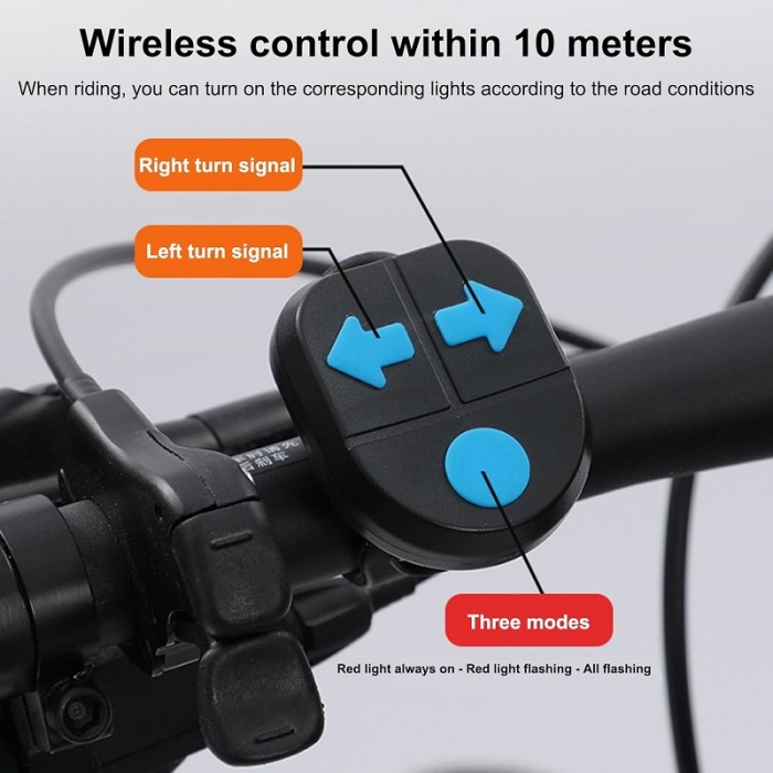 Feu arrière vélo USB rechargeable - 4 modes d'éclairage, antichoc et imperméable - Sport