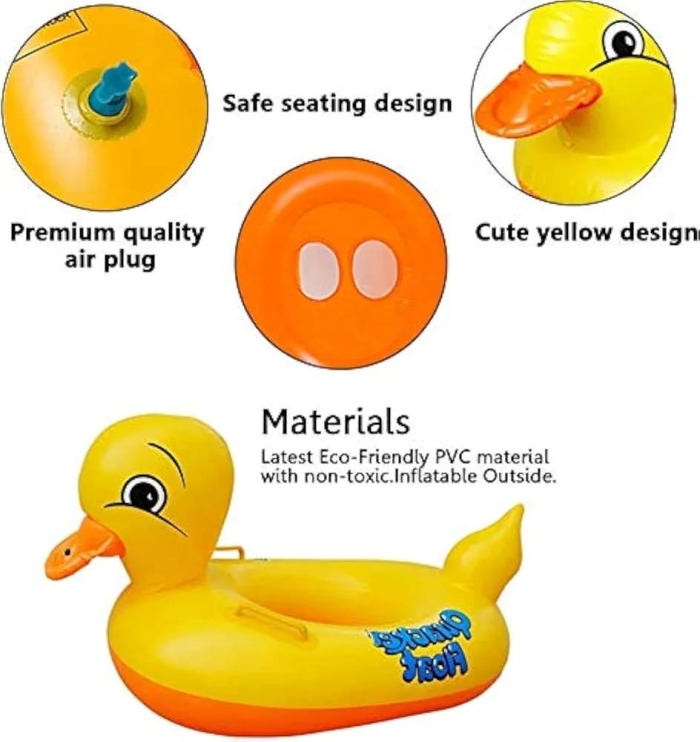 Adorable eau gonflable en caoutchouc canard pour la joie et l'apprentissage