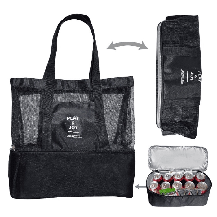 Sac De Douche Portable En Maille – 31x25 Cm, Léger 44 G, Avec Crochet Et Poignée – Pour Plage, Sport, Voyage – Séchage Rapide