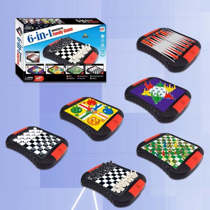 Abeec 4 Jeux Magnétiques De Voyage – Échecs, Serpents, Ludo, Dames – 2 à 5 Joueurs – Idéal Enfants