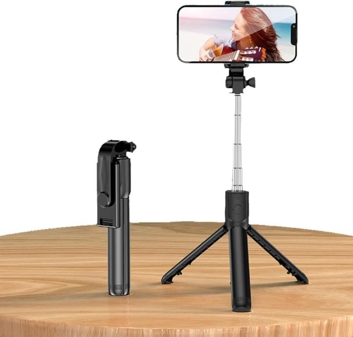 Perche Selfie Avec Télécommande Et Trépied Réglable - Portable Pour Smartphone Vlogging Streaming