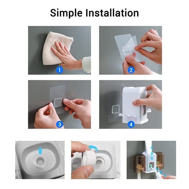 Porte-brosse à dents, nettoyeur de brosse à dents, support UV mural, 4