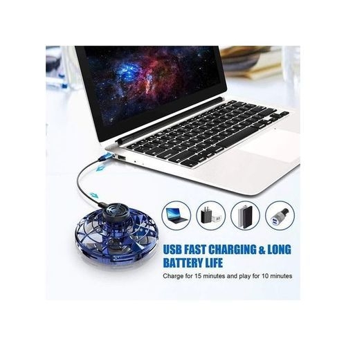 OBEST UFO Mini Drone Enfant - Balle Volante Lumineuse LED Hand Spinner Toupie