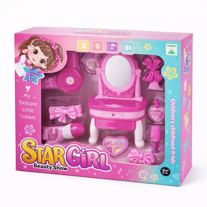 Ensemble De Salon De Beauté Pour Filles 13 Pièces – Kit Coiffure Enfant Avec Sèche-Cheveux, Fer à Lisser Et Accessoires – Jouet Idéal 3-12 Ans Fer à Lisser Jouet Lumineux