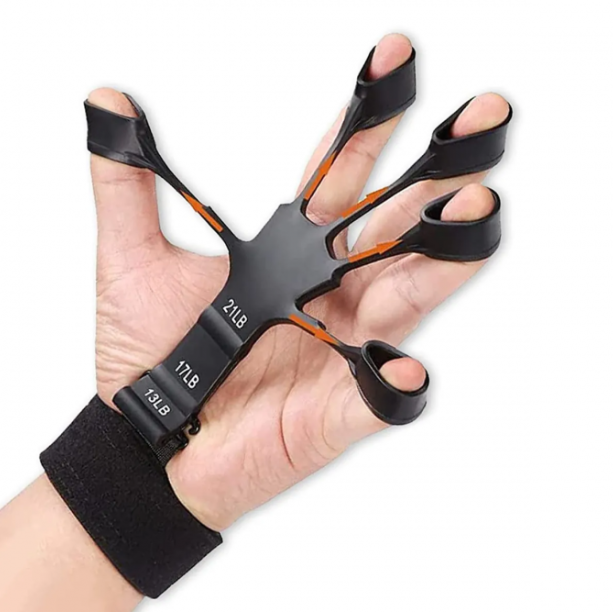 Étireur/Renforceur De Doigts En Silicone - 6 Niveaux De Résistance (6.6 à 21 LB) - Pour Musiciens, Grimpeurs, Tennis