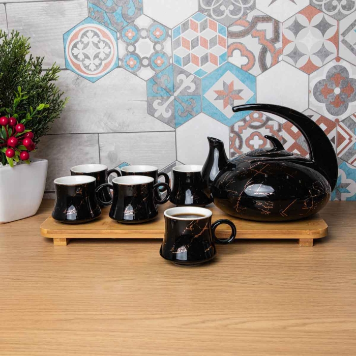 Petite Théière De Collection En Forme De Four Ou Cuisinière – Céramique Vintage