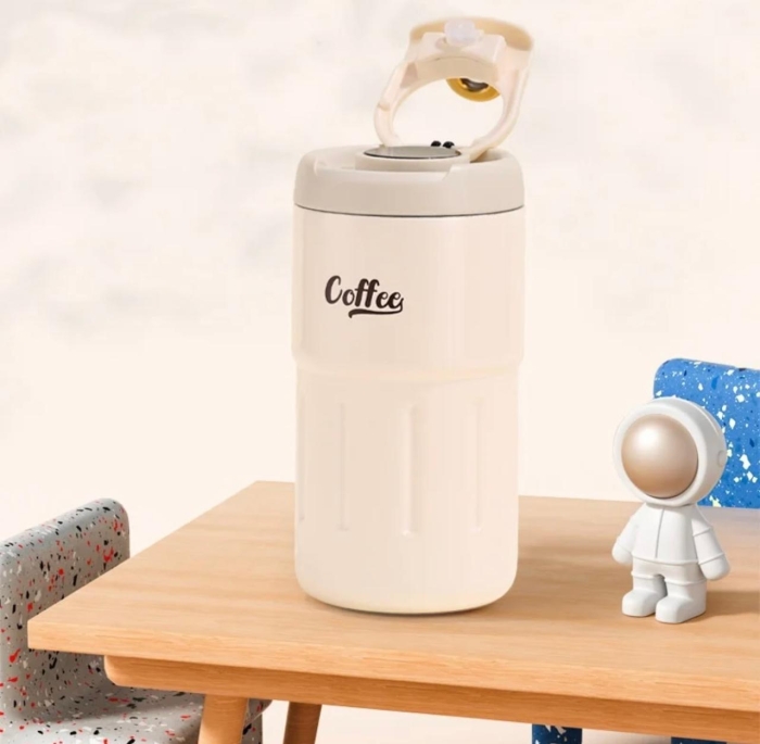 Thermos 1000 ml avec affichage de la température - Cafetière à double paroi en acier