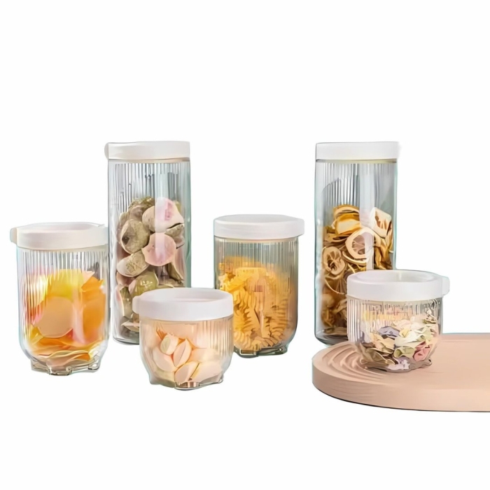 Lot De 3 Boîtes Alimentaires Transparentes Avec Couvercles Verrouillables - Petite, Moyenne, Grande | Pour Rangement Repas, Frigo, Cuisine