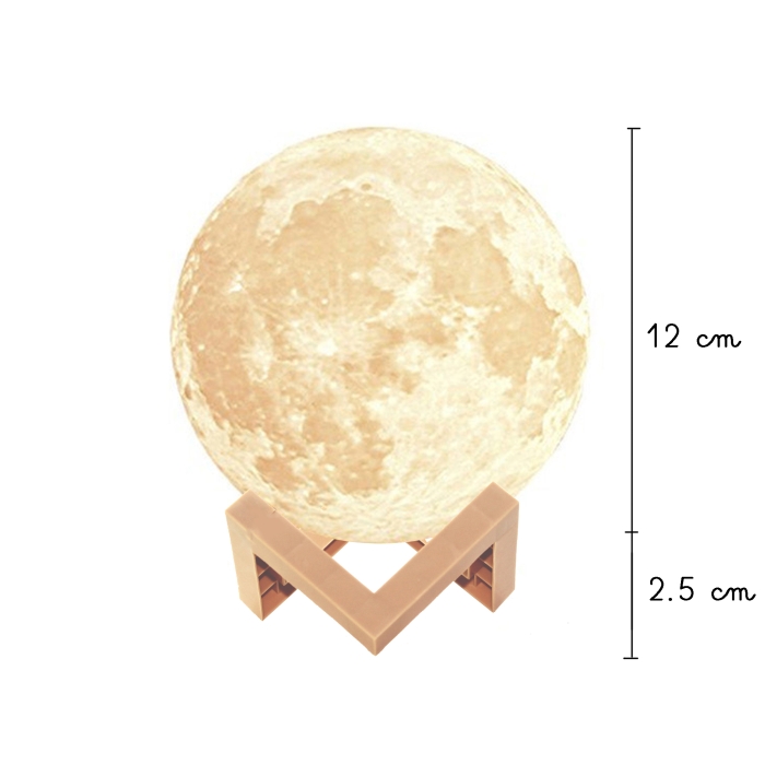 Lampe de lune LED veilleuse alimentée par batterie avec support étoilé chambre