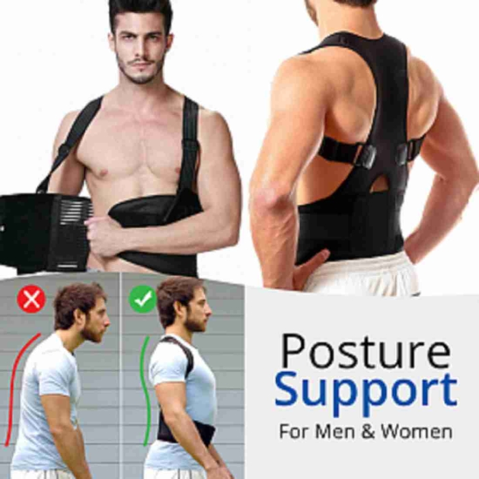 Correcteur De Posture Réglable Pour Le Dos Et Les épaules - Néoprène Noir - Taille Unique Unisexe - Marque AHub