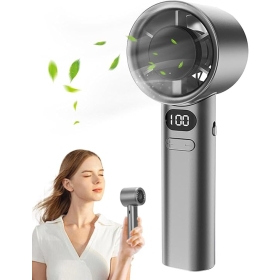 Ventilateur portatif | Ventilateur puissant à vitesses réglables – Ventilateur portable avec écran LED pour l'intérieur et l'extérieur