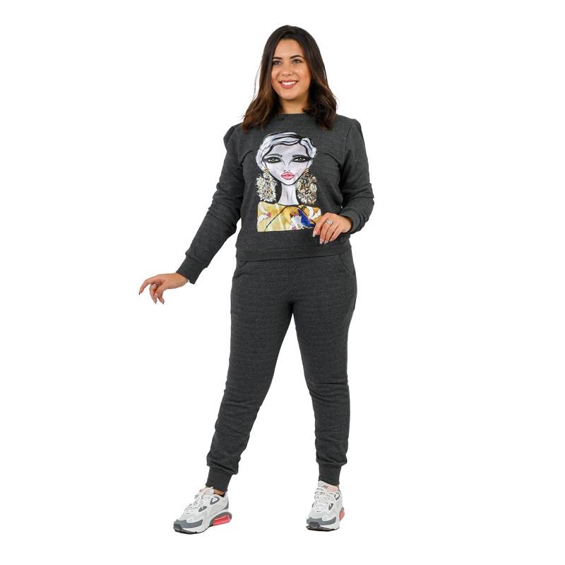 Jogging pour femme SALIMA 2 pièces grises image 0