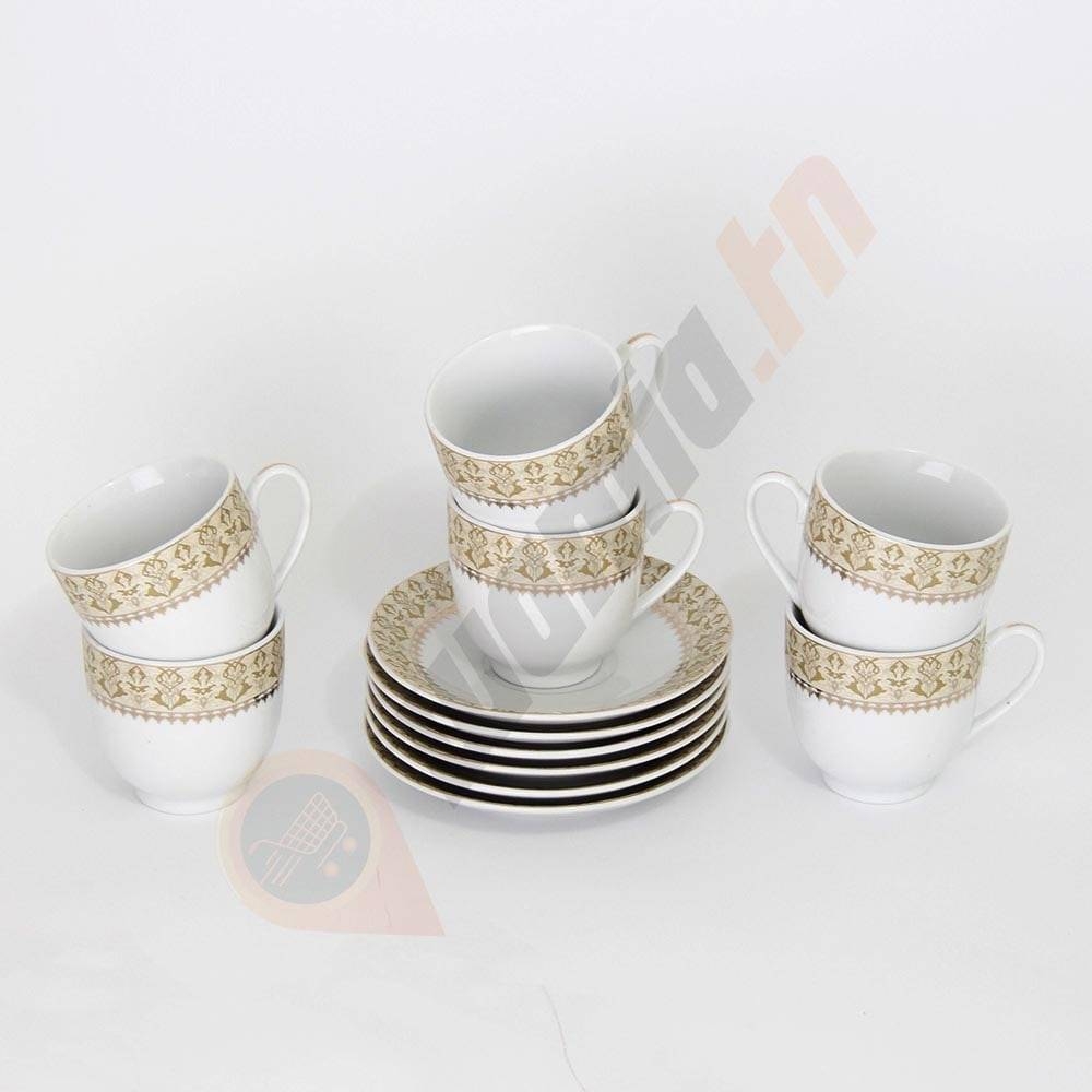 Slide  #4 Service à table Porcelaine 72 pièces doré