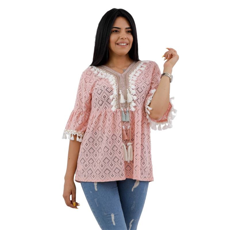 Pull traditionnel pour femme saumon M2 prix tunisie