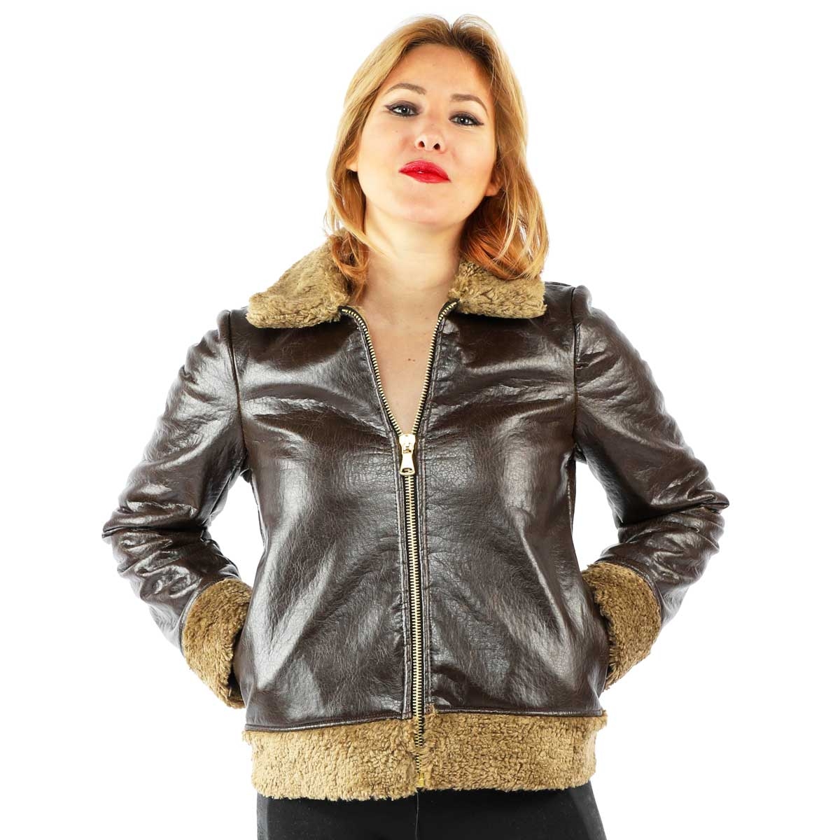 Veste femme semi cuir- Salima fashion image 0