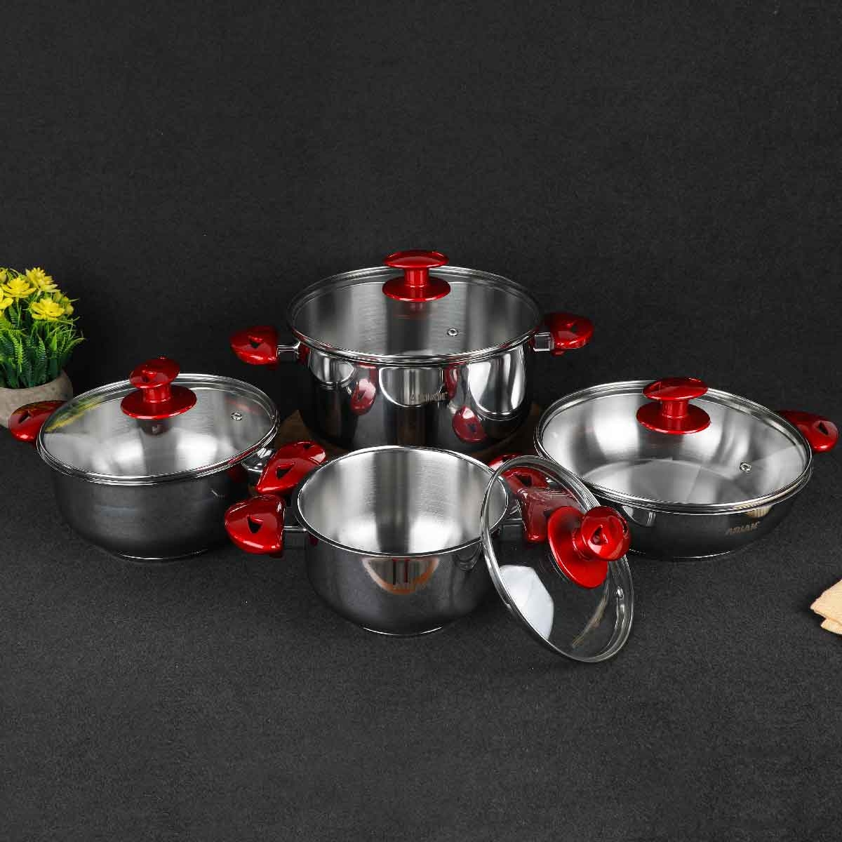 Slide  #1 Batterie de cuisine 8 pièces inox
