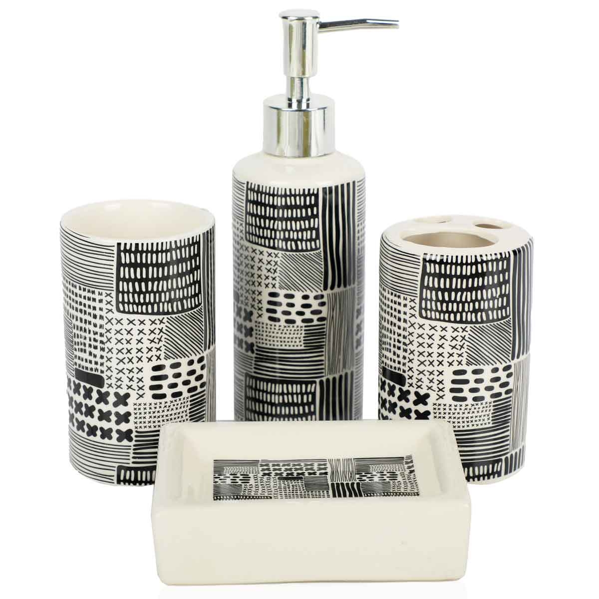 Slide #2 Set accessoires salle de bain en céramique- 4 pièces