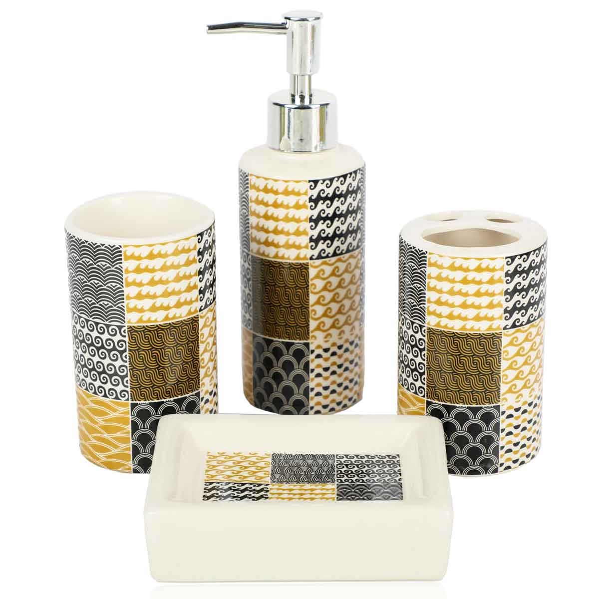 Slide #3 Set accessoires salle de bain en céramique- 4 pièces