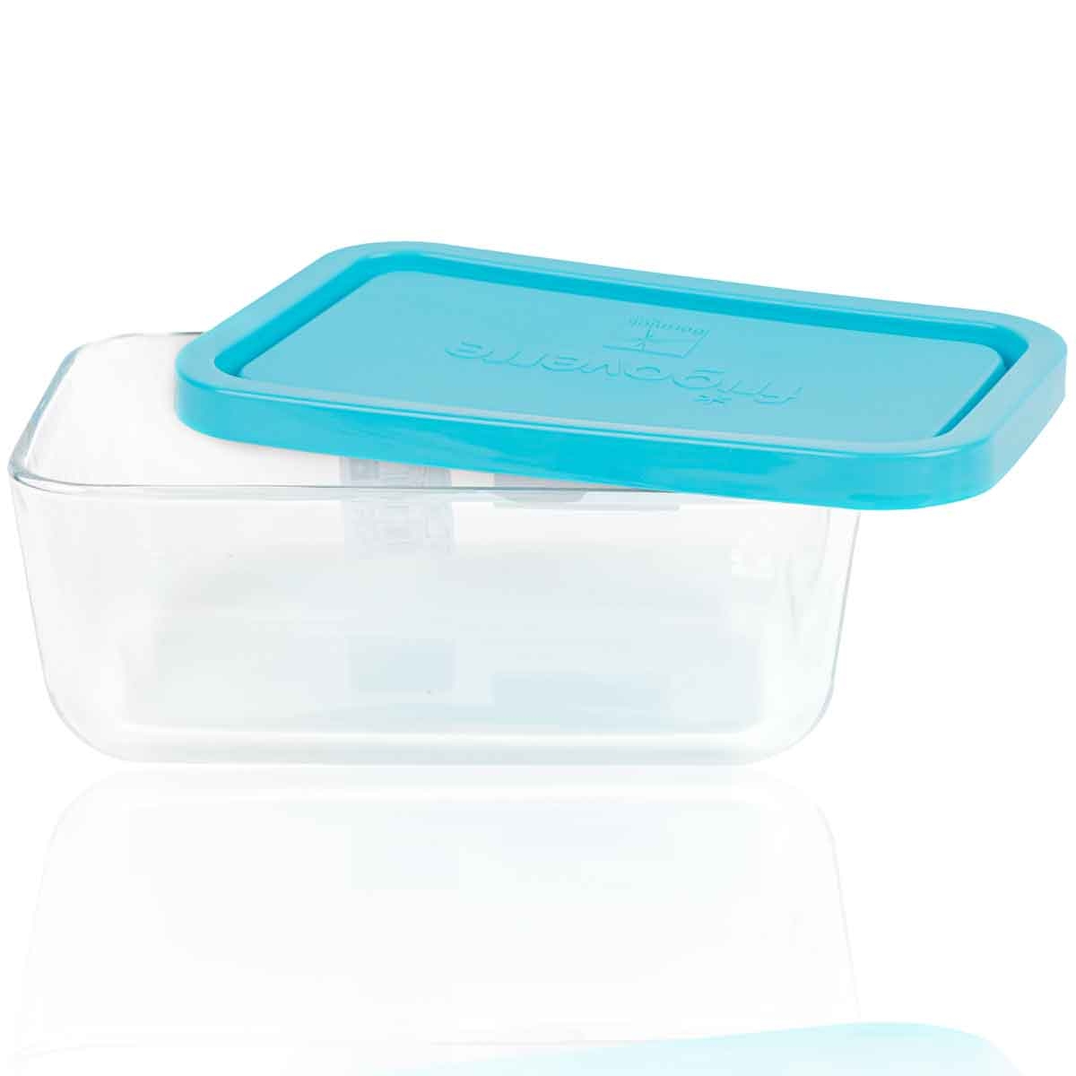 Slide  #3 Frigoverre Boite à lunch en verre avec couvercle en plastique - Rectangulaire