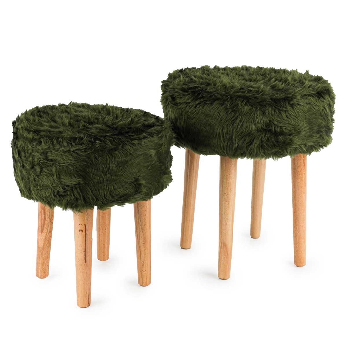 Slide  #5 Pouf fourrure 2 pièces