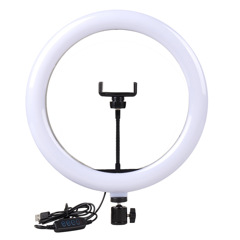 Slide  #5 Lampe annulaire LED avec trépied  pour selfie ou tik tok 26 cm