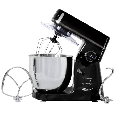 Robot Pétrin Florence FM166 12L 2000W – Afficheur Digital, 8 Vitesses + Pulse, Noir