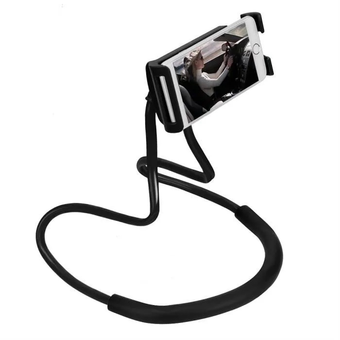 Support Lazy Flexible & Rotatif à 360° Noir