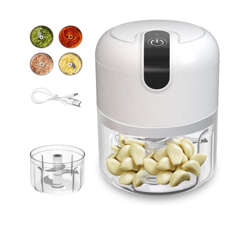 Dinohhi Mini Hachoir Électrique, 250 Ml Presse-ail Robot Culinaire Avec 3 Lames Tranchantes Broyeur Alimentaire Processeur De Pour Aliments B B Viande