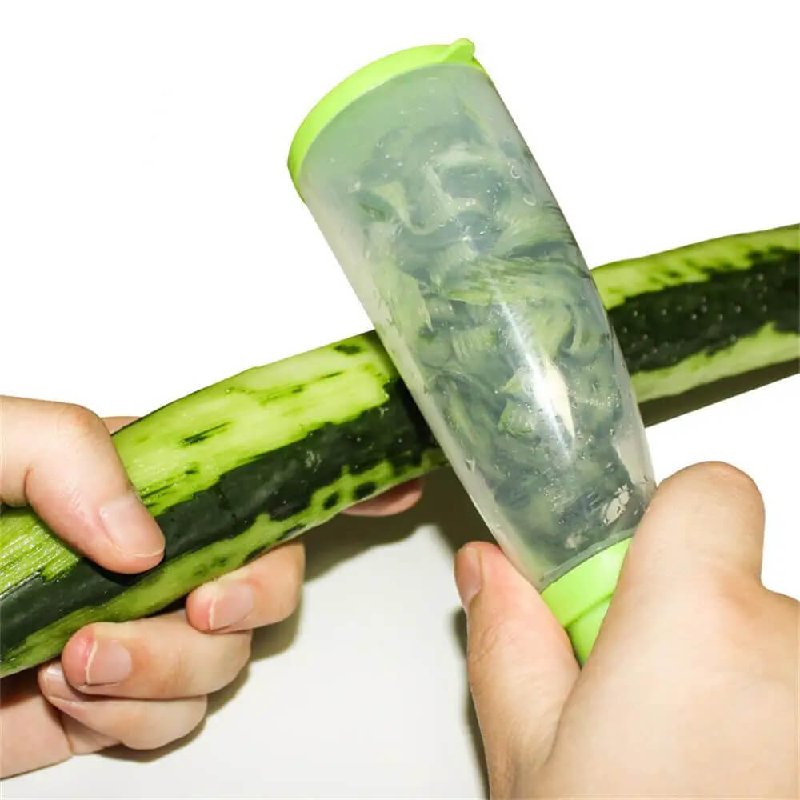 Éplucheur Avec Boîte Rangement - Lame Double Face Acier, Récupère Les épluchures, Poignée Ergonomique